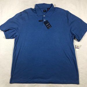 Arrow Shirt Mens XXL Polo Top Shirt Cobalt Blue 100% Cotton Preppy NEW